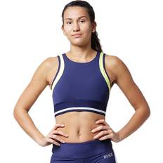 Blå BH-er BLACC Jump Sports Bra - Blue/White/Yellow