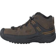 Børnesko Keen Targhee Mid WP Young Vandrestøvle Børn Dark Earth-Gold Brown