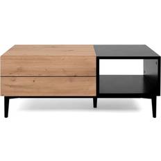 Finori Nola 55A Artisan Oak and Black Table Basse 55x100cm