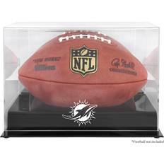 Miami Dolphins Sports Fan Products Fanatics Authentic Miami Dolphins Black Base Football Display Case with Mirror Back