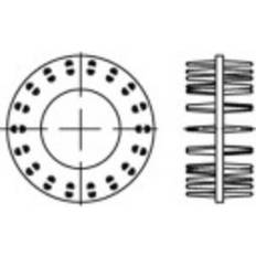 Trä Rundbrickor Toolcraft 135734 50st 25x25mm