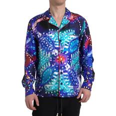 Hombre - Multicolor Pijamas Dolce & Gabbana Multicolor Silk Psychedelic Print Men Pajama Shirt IT39