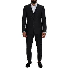 Dolce & Gabbana Grey Suits Dolce & Gabbana Gray MARTINI Piece Slim Fit Suit IT48