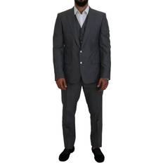 Dolce & Gabbana Gray Suits Dolce & Gabbana Gray MARTINI Piece Slim Fit Suit IT52 Gray IT52