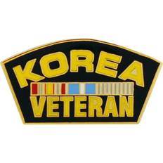 Gold Brooches Findingking Korean Veteran with Ribbon Pin 1/4