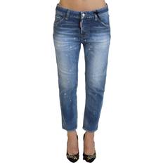 DSquared2 Jeans DSquared2 Blue Cotton Low Waist Cropped Denim Cool Girl Jeans IT38