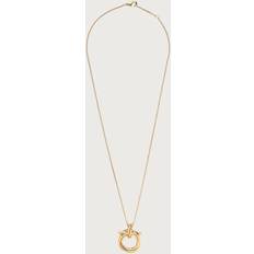 Ferragamo Collares Ferragamo Gold Gancini Pendant Necklace 001 ORO GIOVE UNI