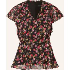 Ted Baker Tøj Ted Baker Riivia Frill Floral Blouse, Black/Red