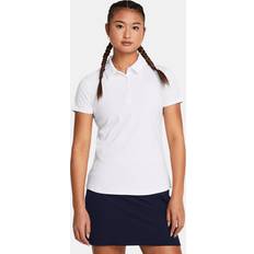 Under Armour Women's Playoff Short Sleeve Polo White Halo Gray Halo Gray