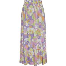 Violet Jupes Y.A.S Jupe Longue Violet En Viscose - Violet