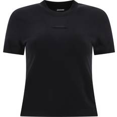 Leather T-shirts Jacquemus Black Les Classiques 'Le T-Shirt Gros Grain' T-Shirt