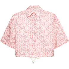 Moncler Shirts Moncler Logo printed shirt pink