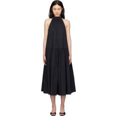 Staud Black Marlowe Midi Dress Blk Black