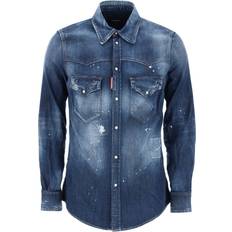 DSquared2 Man Overhemden DSquared2 Dsquared Fashion Western Camicie - Blu