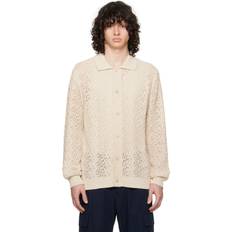 Men - Viscose Cardigans NN07 Beige Vito 6371 Cardigan Ecru