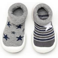 Boys First Steps Children's Shoes Komuello Komuello's Infant Girl Boy First Walk Sock Shoes Stars & Stripes Grey Dark Grey