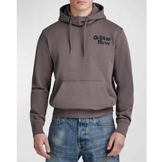 G-Star Herre Gensere G-Star Back Print Hoodie Grey Men