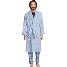 Lands' End Men Underwear Lands' End Men's Calf Length Turkish Terry Robe Soft blue haze