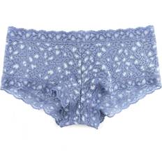 Rayon - Women Panties Hanky Panky Women's Cross-Dyed Leopard Boyshort Stonewash Blue/Serenity Blue