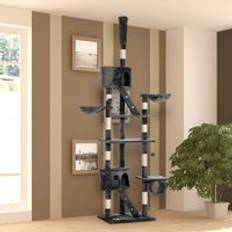 Pets Pawhut to Ceiling Cat Tree for Indoor Cats Dark