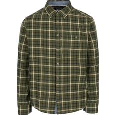 Green Shirts Trespass Mens Casual Cotton Shirt Withnell Green