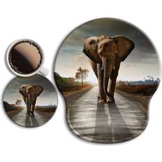 Wiabsi Ergonomic Mouse Pad with Wrist Support Rest,[ 20% Gel