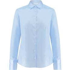 Eterna Bluser Eterna Satin Stretch Dameskjorte - Light Blue
