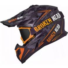 Motorradbrillen reduziert Broken Head Broken Head Crosshelm Squadron Rebelution Orange MX-2 Brille Orange