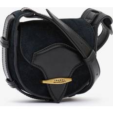 Isabel Marant Botsy Suede Leather Satchel Bag Black