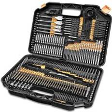 Terratek 246pc Combination Drill Bit Set, HSS Titanium Twist Drill bits, Masonry Drill Bits, Wood Drill Bits, Screwdriver Bits & Storage case