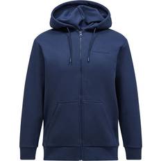 Peak Performance Original Full Zip Hoodie Blue Shadow - Black