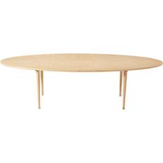 Ovale - Træ Sofaborde Intarsia Furniture Surf Table Hvidolieret Eg Sofabord 153cm