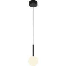 Mantra Iluminación Cellar Hänglampa 1 Lampa Järn Svart Glas Vit