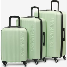 Double Wheel Suitcase Sets Calvin Klein Verticalism 3 Luggage Set Sunny Lime