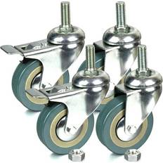 H&S Heavy Duty 75mm PU Rubber Swivel Caster