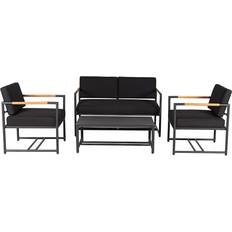 Sensum Havemøbler Sensum Arendal Aluminium Sort Loungesæt