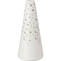 Denby Porcelain White Stars Large Conical Vase