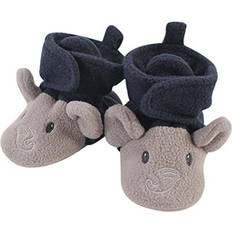 Indoor Shoes Hudson Baby Unisex Cozy Fleece Booties, Navy Gray Elephant, 18-24 Months