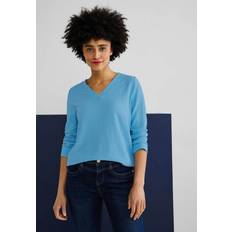 Street One T-Shirt 3/4 Arm Damen A319413 Splash Blue