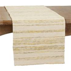 Striped Woven Oblong Table Runner 16 x 72 in