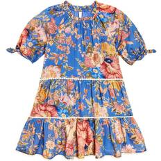 Zimmermann Girl's Floral Cotton Dress - Blue