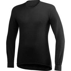 Elastane/Lycra/Spandex - Unisex Base Layers Woolpower Crewneck 200 - Black