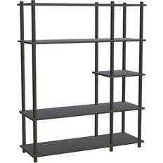 Træ Reolsystem Woud Elevate Black Reolsystem 120x147.9cm