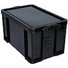 Black Boxes & Baskets Really Useful Boxes Plastic Solid Black Storage Box 84L