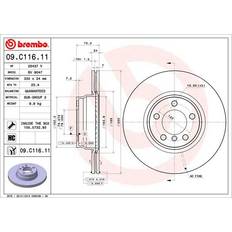 Parti del veicolo Brembo Disco Freno 09.C116.11 330 24 5 Ventilazione Interna Rivestito Ad Alto Tenore Di Carbonio BMW 4 Coupe