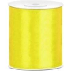 Bånd Satin Band Yellow 100mm 25m