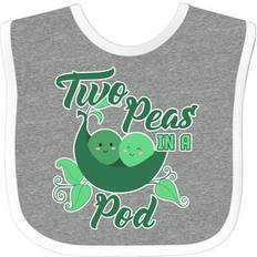 Green Food Bibs Inktastic Two Peas in a Pod with Faces Baby Bib