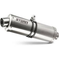 Avgassystem Storm Oval Ljuddämpare Rostfr Stål