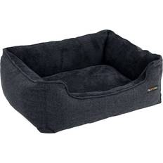 Feandrea Hundeseng Kæledyrsseng I Hørlook 110 x 75 x 27 cm Mørkegrå