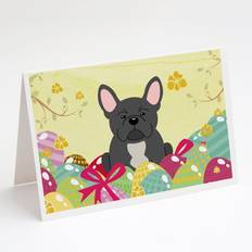 Easter Cards & Invitations Caroline's Treasures Easter Eggs French Bulldog Black Greeting Cards and Envelopes Pack of 8